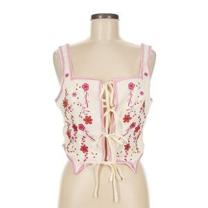 Poeselle Women's Striped Sweetheart Neck Ruffle Trim Peplum Hem Blouse shein